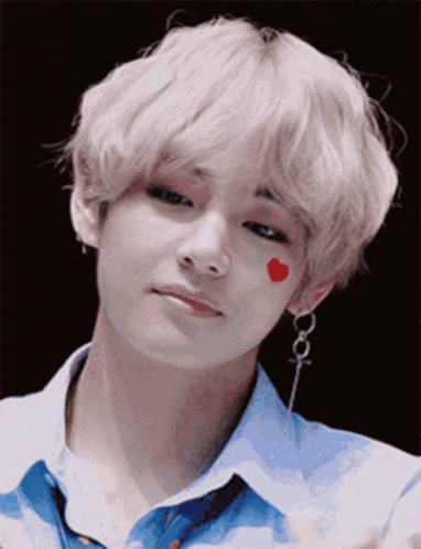 V Was Surprised And His Eyes Widened GIF