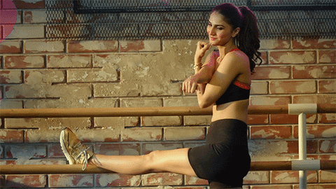 Vaani Kapoor Body Twist Stretch Movement GIF