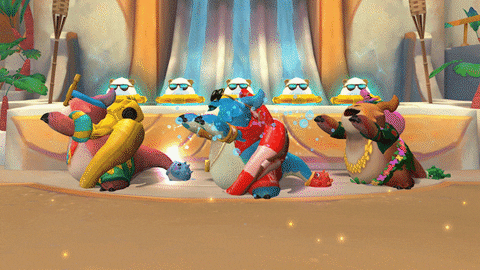 Vacation Mode Beach Party Animation GIF