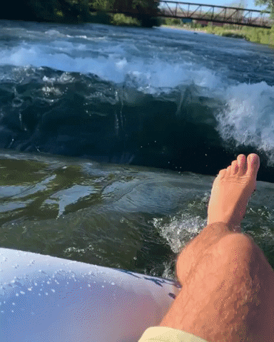 Vacation Mode Funny Wave Flipped Over GIF