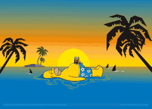 Vacation Mode Homer Simpson GIF