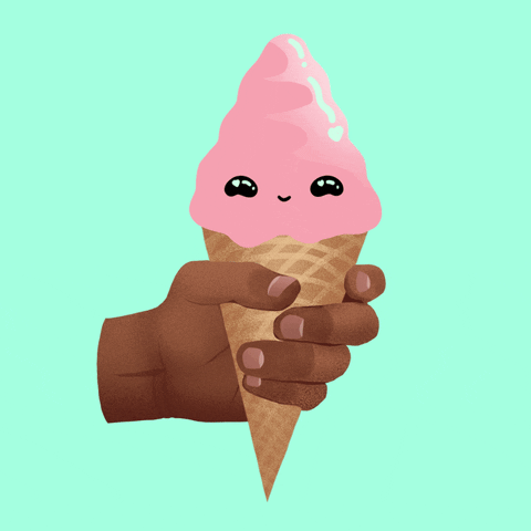 Vacation Mode Melting Ice Cream GIF