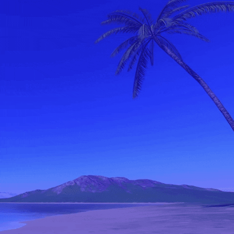 Vacation Mode Puppet On Beach GIF