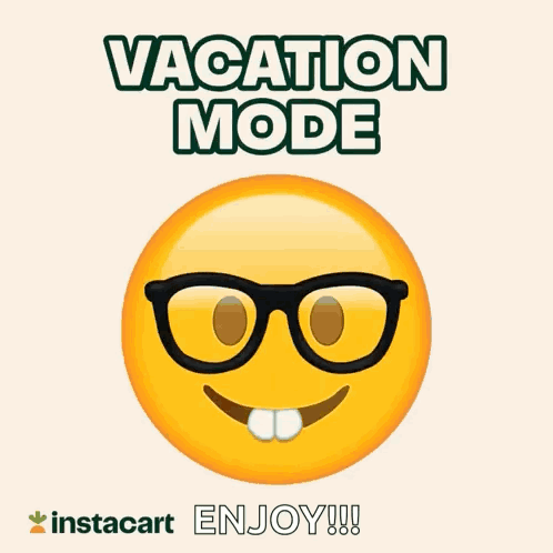 Vacation Mode Smiley Face With Sunglasses