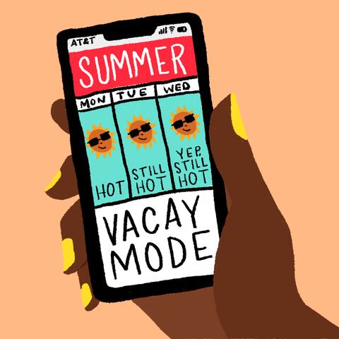Vacation Mode Summer Phone Screen GIF