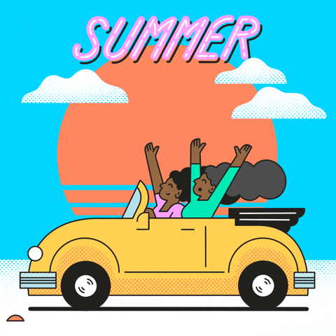 Vacation Mode Summer Road Trip GIF