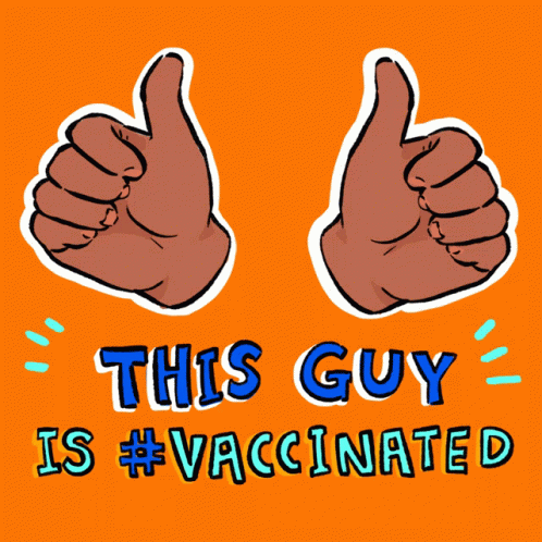 Vaccinated Guy Thumbs Up Poster