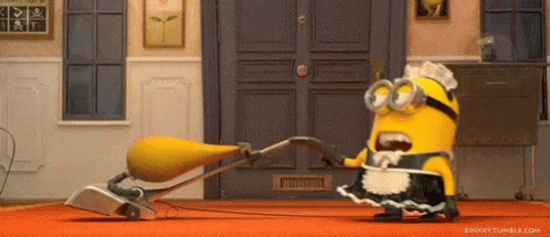 Vacuum Dancing Maid Minion GIF