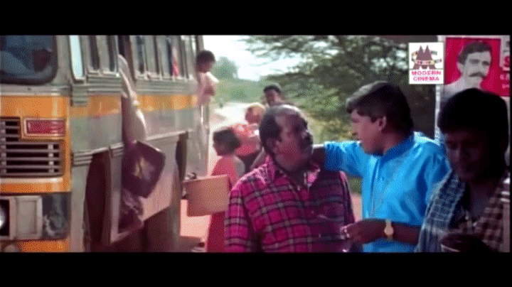 Vadivelu Bus Shocked Hide GIF