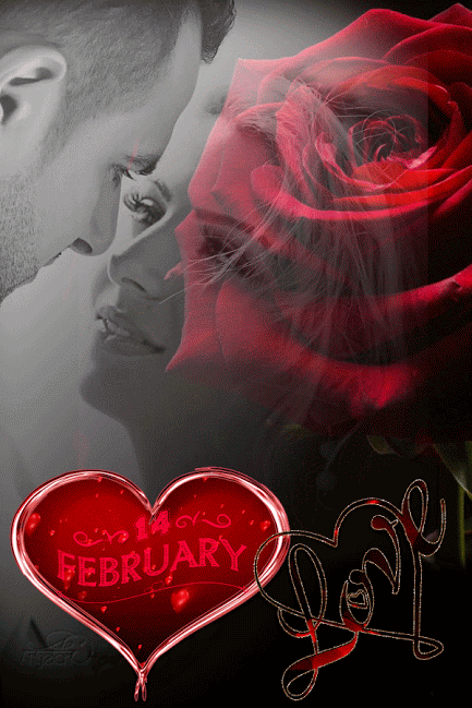 Valentine Couple Heart Amor GIF