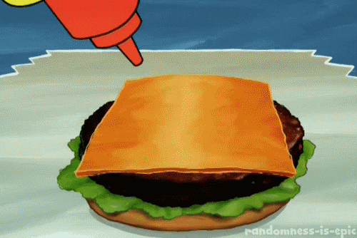 Valentine Day Burger Heart Shaped Ketchup GIF