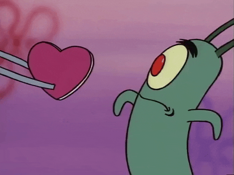 Sad Plankton Valentine Heart GIF