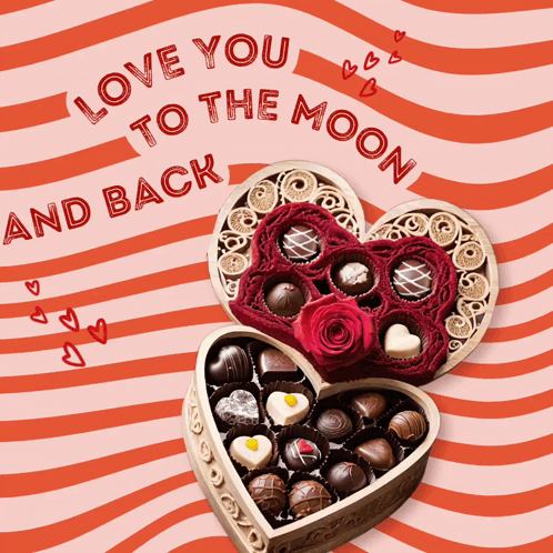 Valentine's Day Card With Heart Chocolates