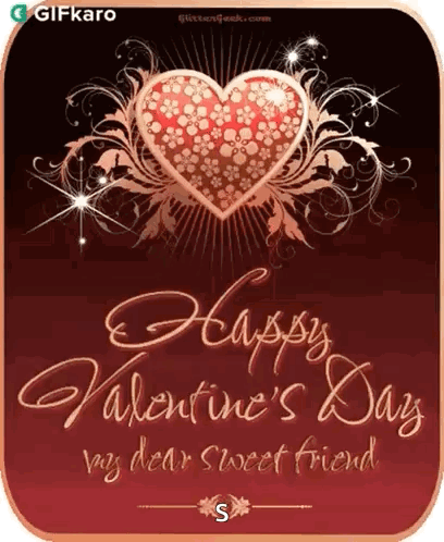 Valentine's Day Card With Heart GIF