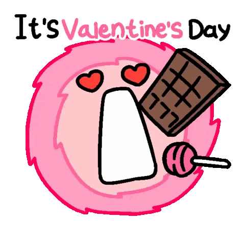 Valentine's Day Card With Hearts and Sweets