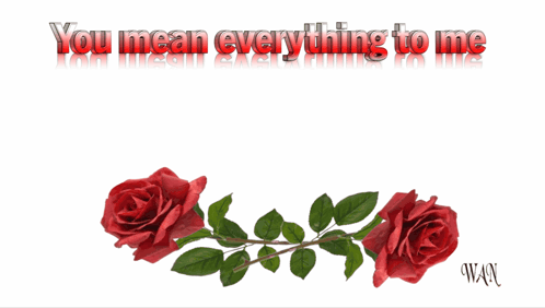 Valentine's Day Card With You Mean Everything to Me Hearts and Roses