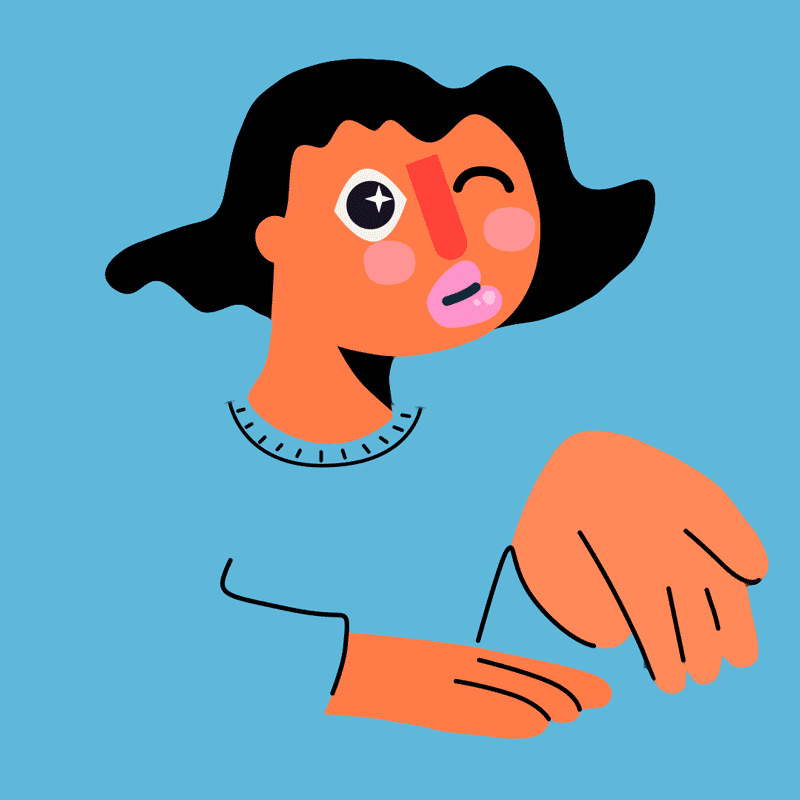 Valentine's Girl Blow Kiss Cartoon GIF