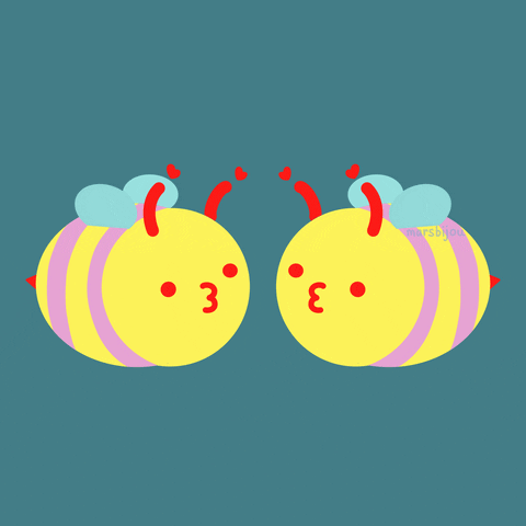 Valentine's Kiss Bee Mine GIF