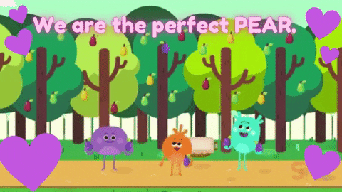 Valentine's Perfect Pear Cartoon GIF