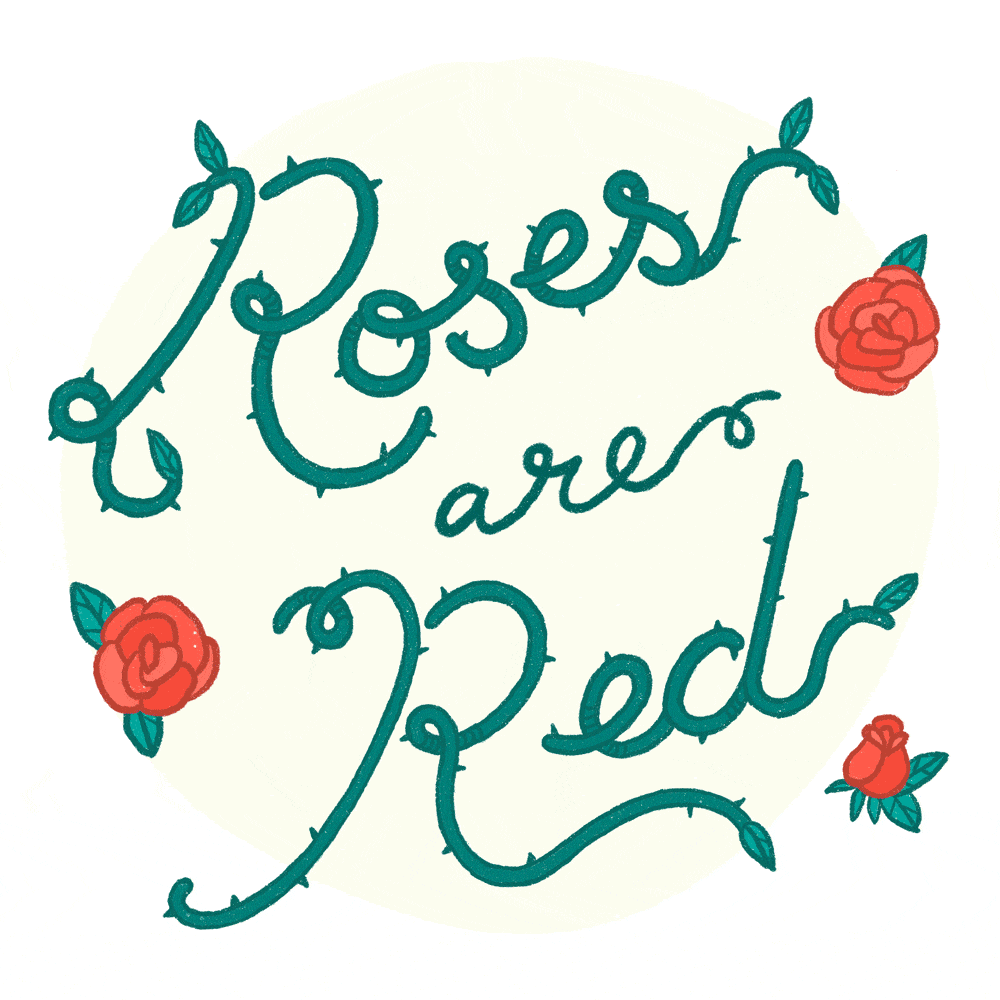 Valentine's Quote Roses Are Red GIF