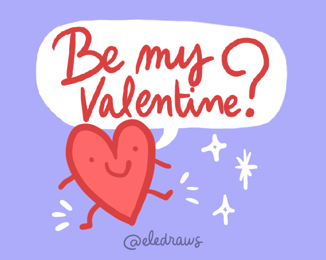Valentines Day Cute Dancing Heart Cartoon GIF