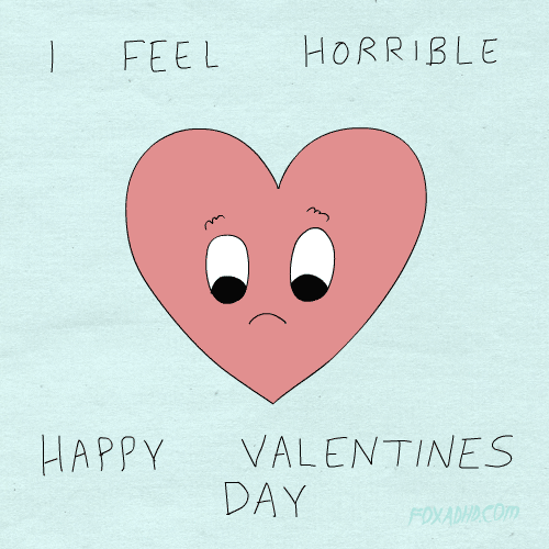 Valentines Day Sad Animated Heart GIF