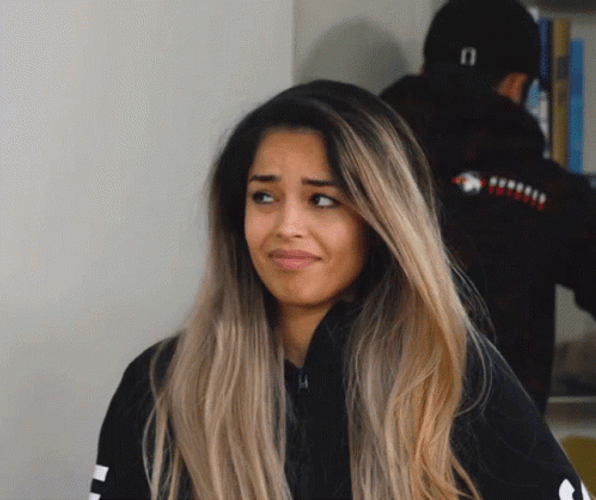 Valkyrae Nervous Laugh GIF