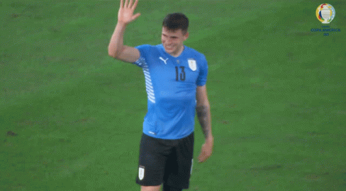 Valverde Raising Hand Walking GIF