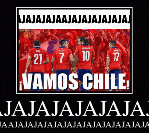 Vamos Chile Poster With Soccer Players GIF