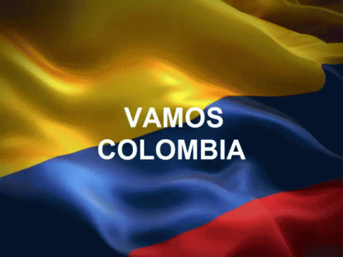 Vamos Colombia Flag Waving GIF