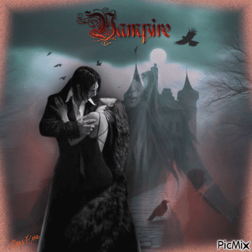 Vampire And Woman GIF