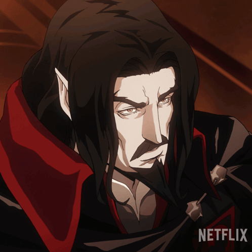 Vampire Cartoon With Netflix Logo