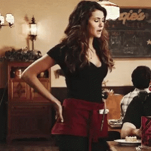 Vampire Diaries Arguing Nina Dobrev GIF