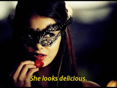 Vampire Diaries Seductive Katherine Wear Mask GIF