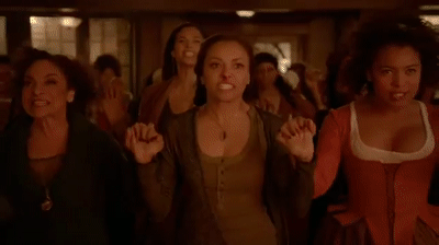Vampire Diaries Women Hold Hands Cast Spell GIF