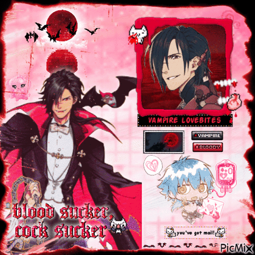 Vampire Saying Blood Sucker Cock Sucker GIF
