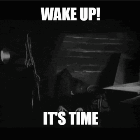 Vampire Saying Wake Up It's Time