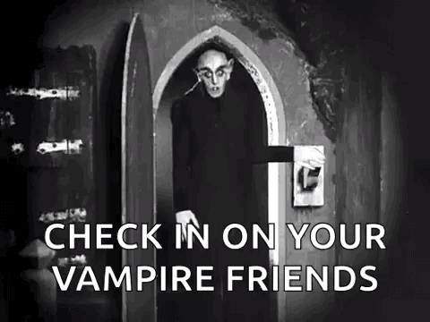 Vampire Standing In Archway GIF