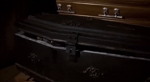Vampire Waking Up From Coffin GIF
