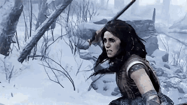 Vanir Goddess Freya Fight With Kratos God Of War GIF