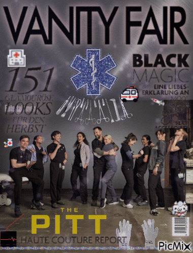 Vanity Fair Magazine Cover With Pitt Haute Couture Report GIF