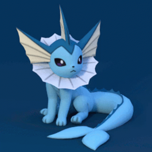 Vaporeon Water Pokemon Tail Flapping GIF