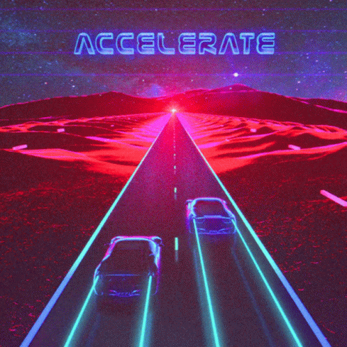 Vaporwave Accelerate Race GIF