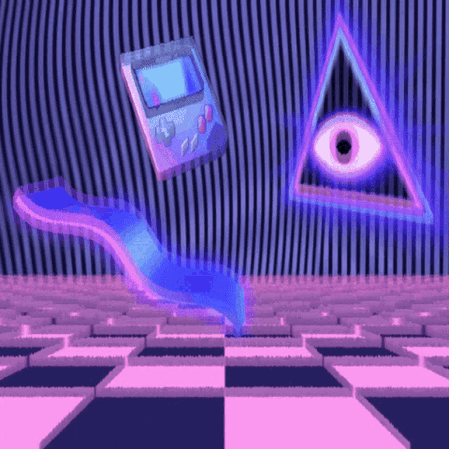Vaporwave Desktop Eye Of Providence GIF