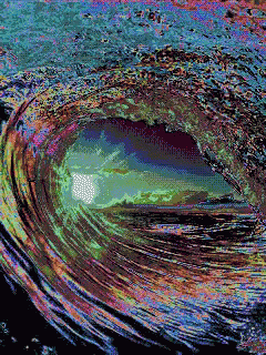 Vaporwave High Waves GIF