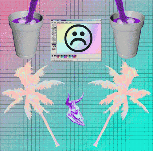 Vaporwave Sad Emoji GIF