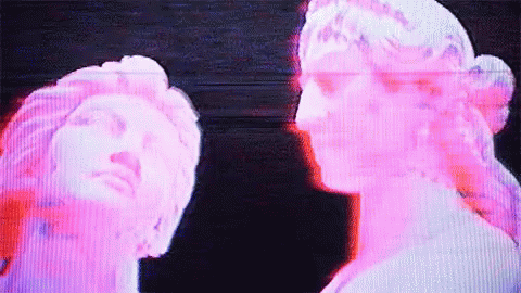 Vaporwave Sculptures Glitch GIF