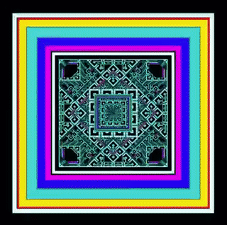 Vaporwave Squares Loop Code GIF