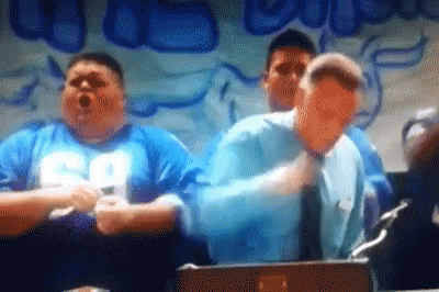Varsity Blues Coach Kilmer Punching Air GIF