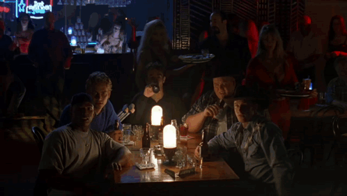Varsity Blues Football Team At A Bar GIF